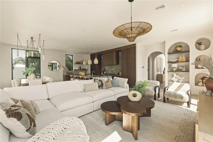 Furnished interior view inside a new home in , Tampa (Image 40). Furnished interior view inside a new home in , Tampa (Image 40).