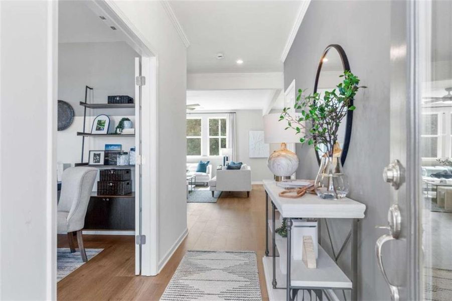 Furnished interior view inside a new home in Wehunt Meadows, Hoschton (Image 11).