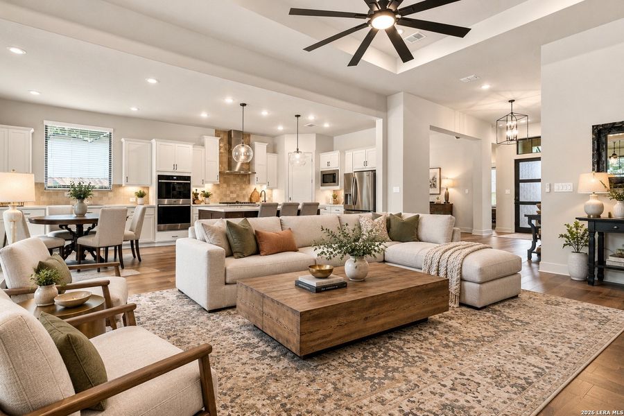 Furnished interior view inside a new home in Ventana - 60', Bulverde (Image 32).