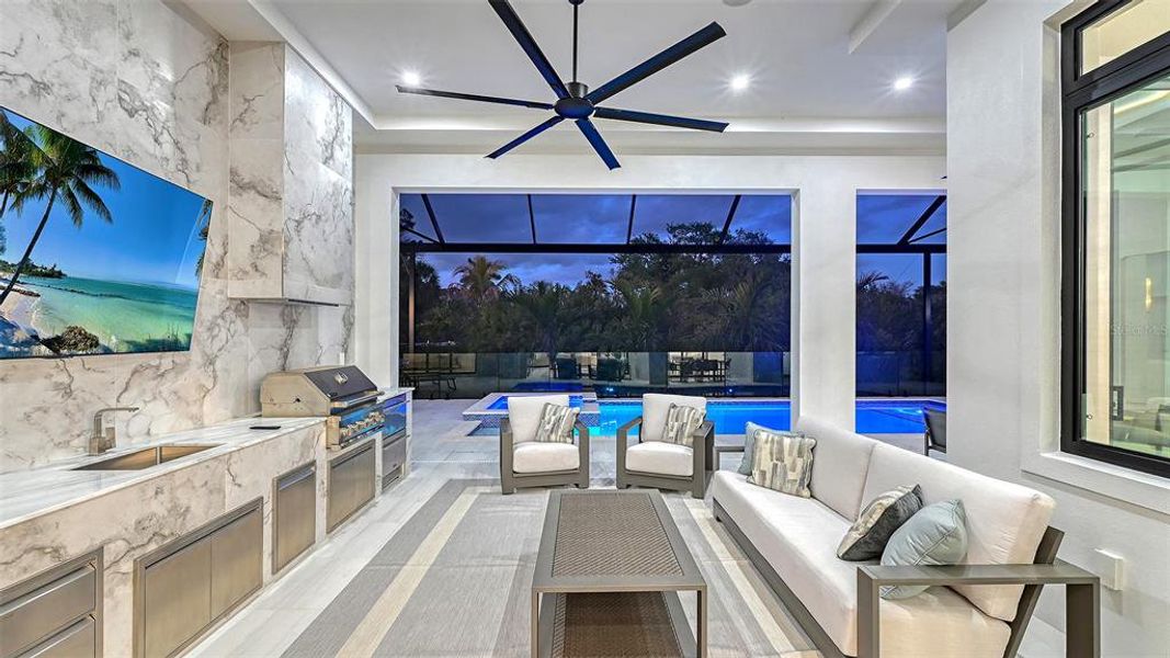 Exterior details and patio area of a home in , Sarasota (Image 22).