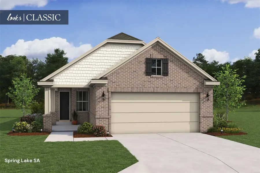 Charming Spring Lake home design by K. Hovnanian® Homes with elevation SA in beautiful Oakberry Trails. (*Artist rendering used for illustration purposes only.)