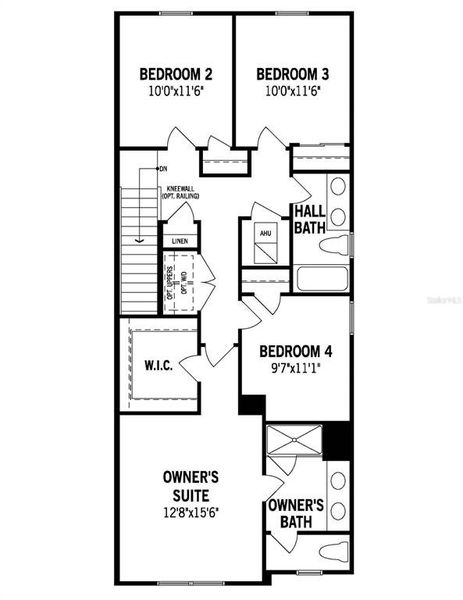 2D floor plan layout of this home in Meridian Parks, Orlando, FL (Image 24).