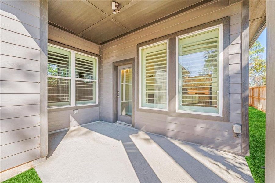 Covered back porch