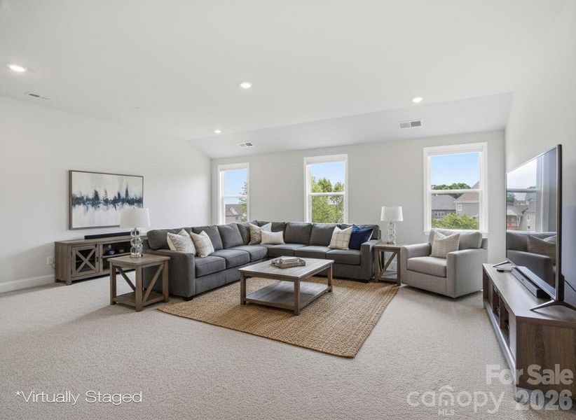 VIRTUALLY STAGED large Bonus room