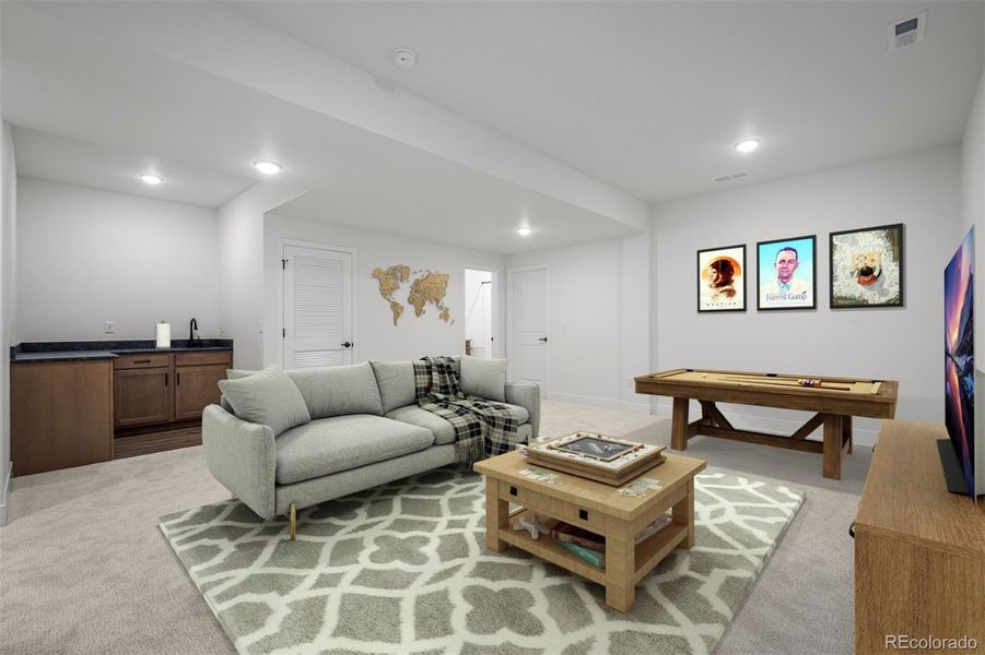 Furnished interior view inside a new home in Revel Crossing at Wolf Ranch – The Outlook Collection, Colorado Springs (Image 13).