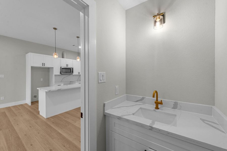 half bathroom on first floor