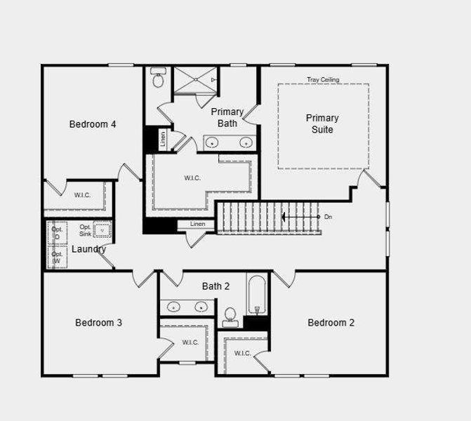 2D floor plan layout of this home in Heritage River, Euharlee, GA (Image 3).