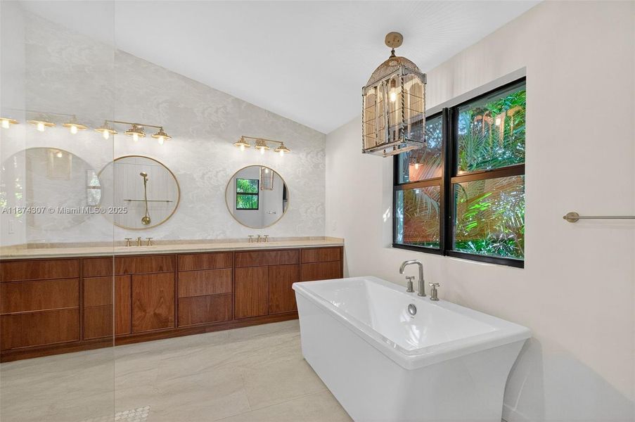 Furnished interior view inside a new home in , Miami (Image 15).