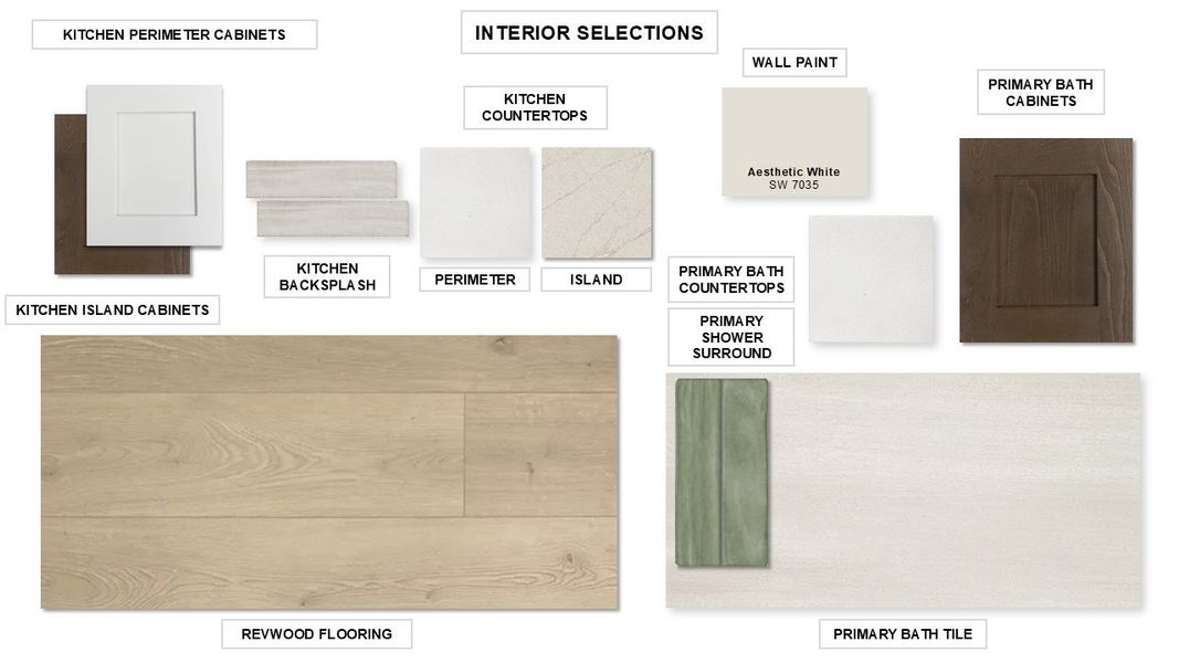 Sample of building materials used in homes in Easton Park 60', Austin (Image 8).