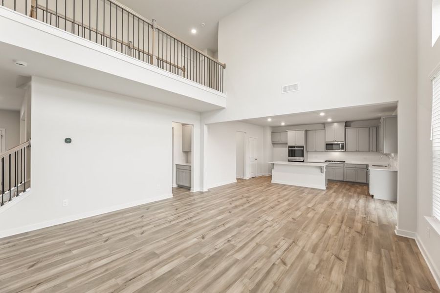 A large empty room. A large empty room.