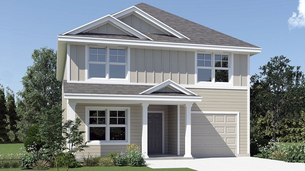 Representative exterior photo of a completed home built from the The Commerce by D.R. Horton in Redbird Ranch, San Antonio, TX (Image 19). Representative exterior photo of a completed home built from the The Commerce by D.R. Horton in Redbird Ranch, San Antonio, TX (Image 19).