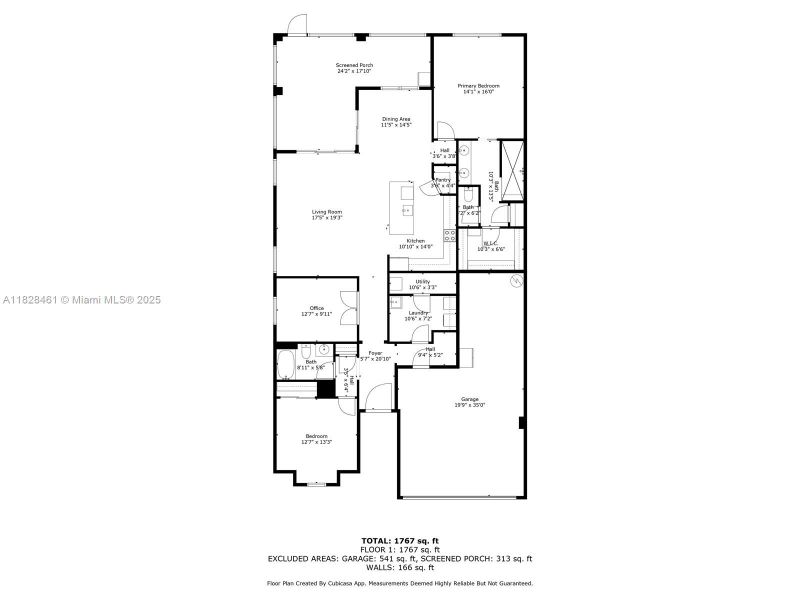 2D floor plan layout of this home in Del Webb Naples, Ave Maria, FL (Image 3).