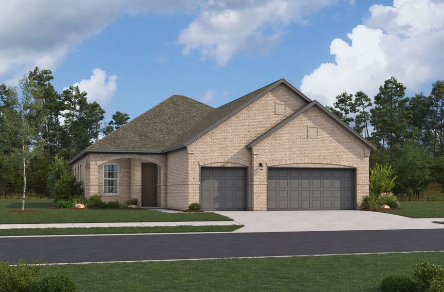 Representative exterior photo of a completed home built from the Live Oak by Beazer Homes in Cibolo Crossing, Universal City, TX (Image 12). Representative exterior photo of a completed home built from the Live Oak by Beazer Homes in Cibolo Crossing, Universal City, TX (Image 12).
