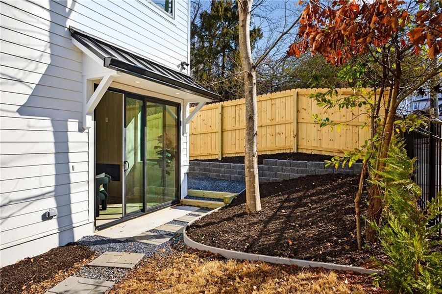 Exterior details and patio area of a home in , Atlanta (Image 1). Exterior details and patio area of a home in , Atlanta (Image 1).