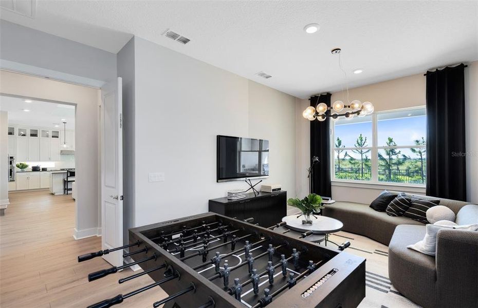 Furnished interior view inside a new home in Parkside Trails, Clermont (Image 24). Furnished interior view inside a new home in Parkside Trails, Clermont (Image 24).