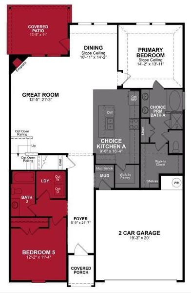 Beazer Homes Churchill Rainier Floorplan.
