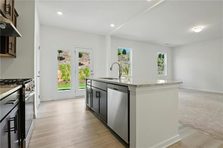 Furnished interior view inside a new home in Castleberry Pointe, Dawsonville (Image 7).