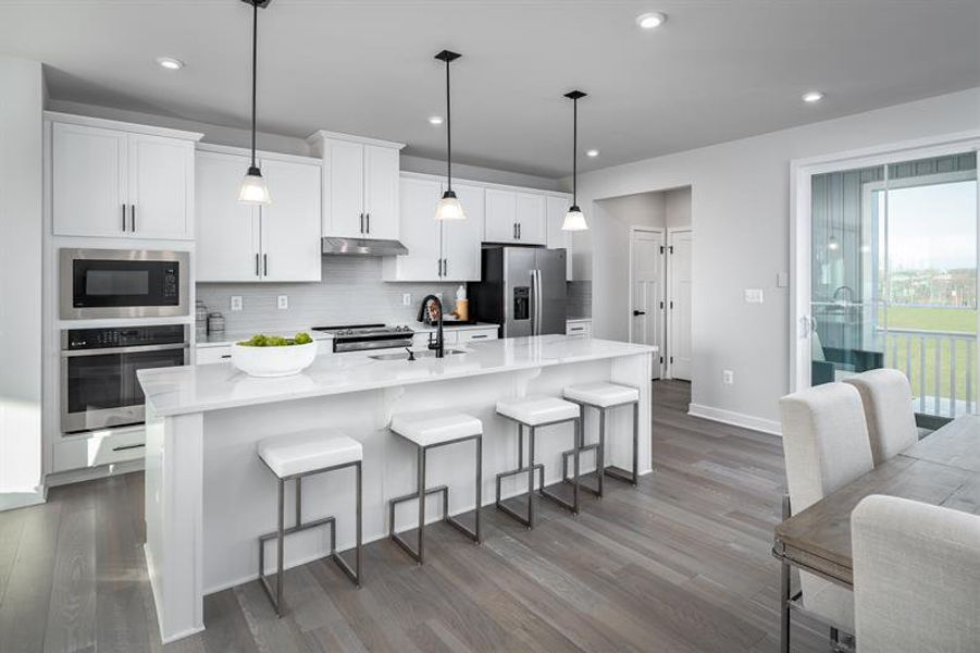 Representative furnished interior of a home built from the Serenade 4 Bedroom by Ryan Homes in Creek Water Townhomes, Fort Mill (Image 2).