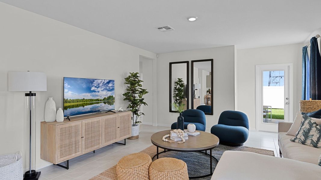 Furnished interior in a model home at Fox Branch in Lakeland (Image 7).