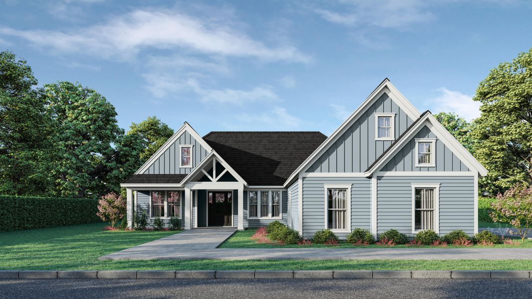 Front exterior of a new home in , Meggett, SC, highlighting curb appeal (Image 27).