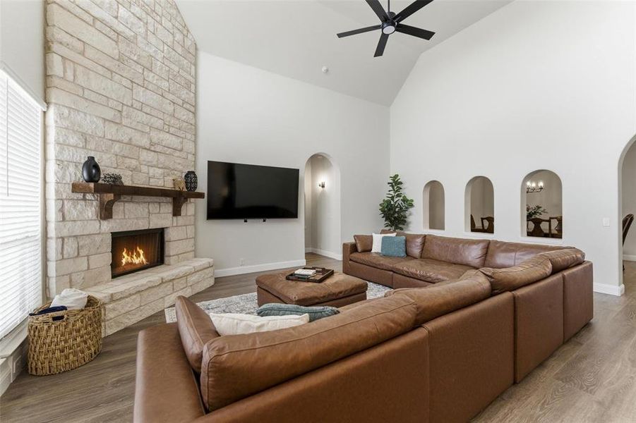 Furnished interior view inside a new home in , Godley (Image 17).