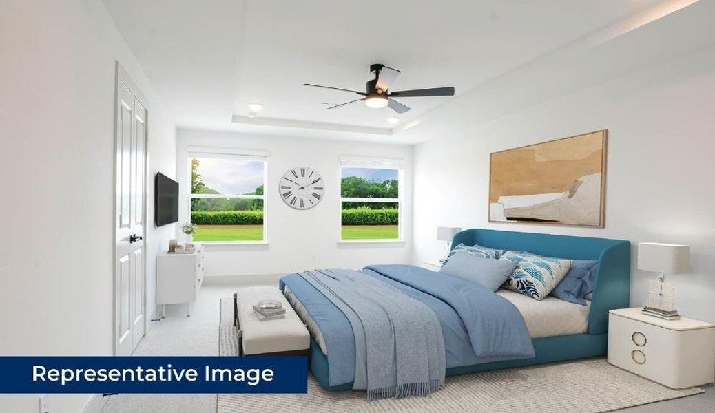 Furnished interior view inside a new home in The Abbey at Mercer Crossing, Farmers Branch (Image 14).