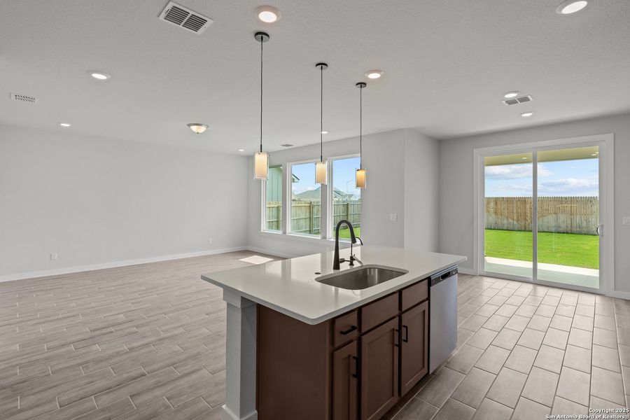 Furnished interior view inside a new home in Weltner Farms 50’s, New Braunfels (Image 3).