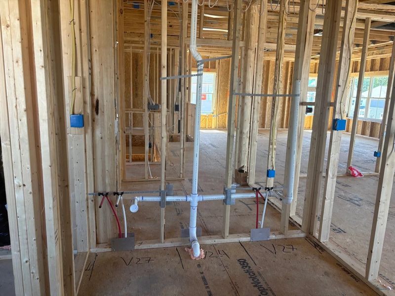 In-progress construction of a new home in The Point, Rolesville, NC (Image 8).