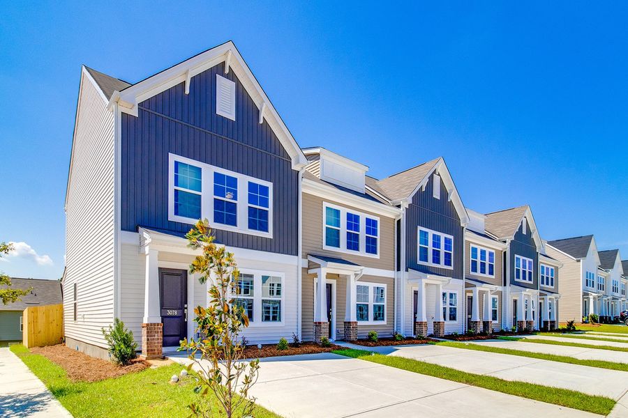 Front exterior of a new home in Astoria, Columbia, SC, highlighting curb appeal (Image 16).