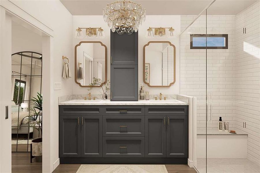 Furnished interior view inside a new home in , Douglasville (Image 9).