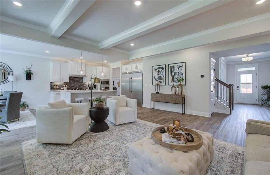 Furnished interior view inside a new home in Pinecrest Ridge, Dacula (Image 13). Furnished interior view inside a new home in Pinecrest Ridge, Dacula (Image 13).