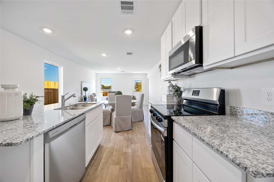 Furnished interior view inside a new home in Garver Heights, Houston (Image 9). Furnished interior view inside a new home in Garver Heights, Houston (Image 9).