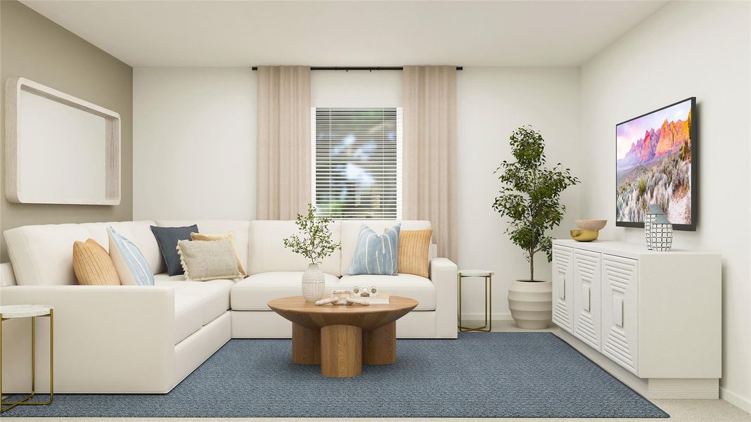 Furnished interior view inside a new home in Firefly Pointe: Classic Collection, Hutto (Image 27).