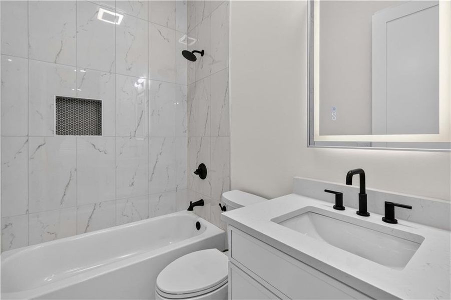 Furnished interior view inside a new home in , Atlanta (Image 11).