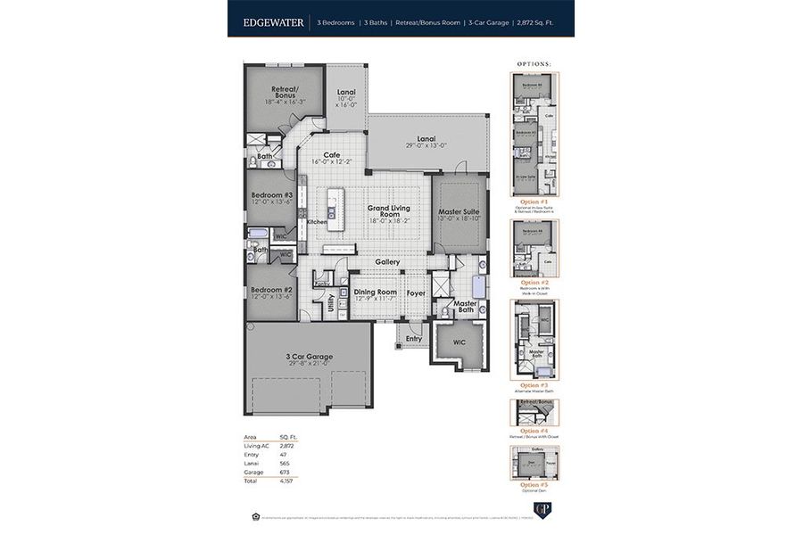 2D floor plan layout of this home in Gran Place, Venice, FL (Image 2). 2D floor plan layout of this home in Gran Place, Venice, FL (Image 2).
