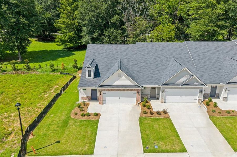 Front exterior of a new home in Silver Leaf, Dawsonville, GA, highlighting curb appeal (Image 15). Front exterior of a new home in Silver Leaf, Dawsonville, GA, highlighting curb appeal (Image 15).