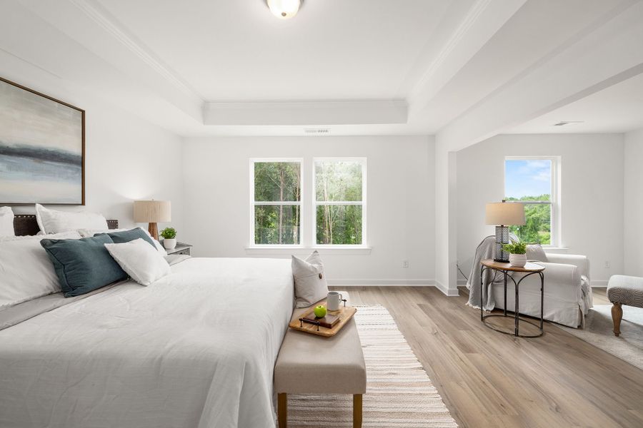 Large primary bedroom with sitting area