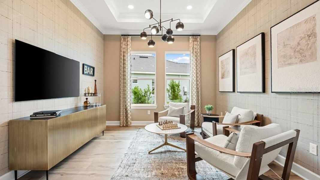 Furnished interior view inside a new home in Esplanade at Wellen Park, Englewood (Image 19).