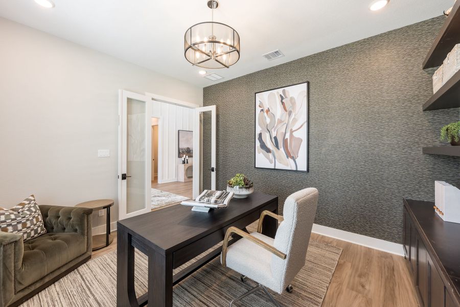 Representative furnished interior of a home built from the Camden by Tri Pointe Homes in Bridgeland, Cypress (Image 9).