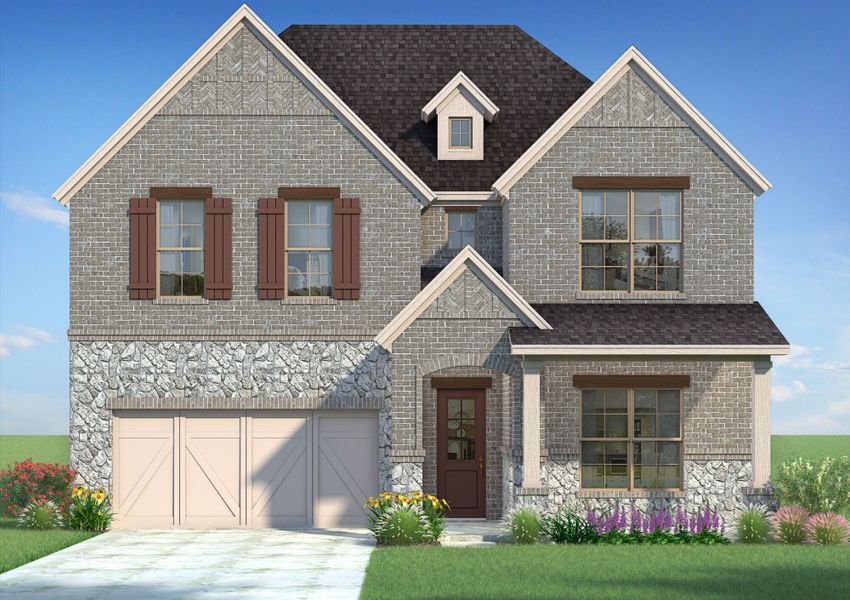 Representative exterior photo of a completed home built from the Tortuga by Mattamy Homes in Bayside, Rowlett, TX (Image 2).