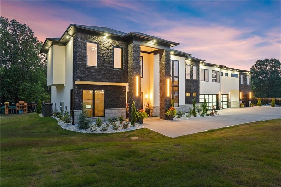 Front exterior of a new home in , Lawrenceville, GA, highlighting curb appeal (Image 25).