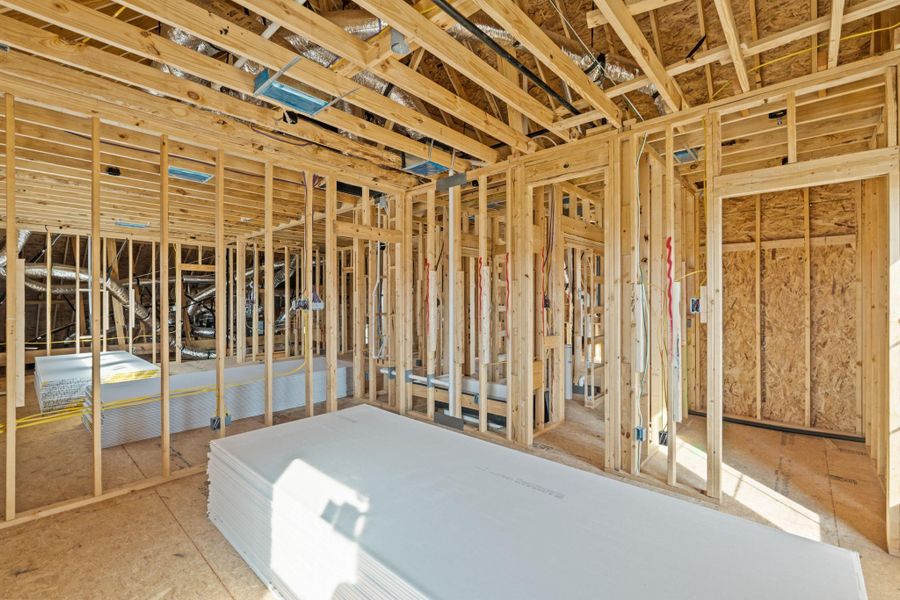 In-progress construction of a new home in The Park and The Reserve, Fulshear, TX (Image 12).