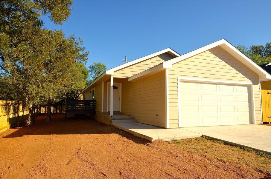 Exterior details and patio area of a home in , Kingsland (Image 13). Exterior details and patio area of a home in , Kingsland (Image 13).