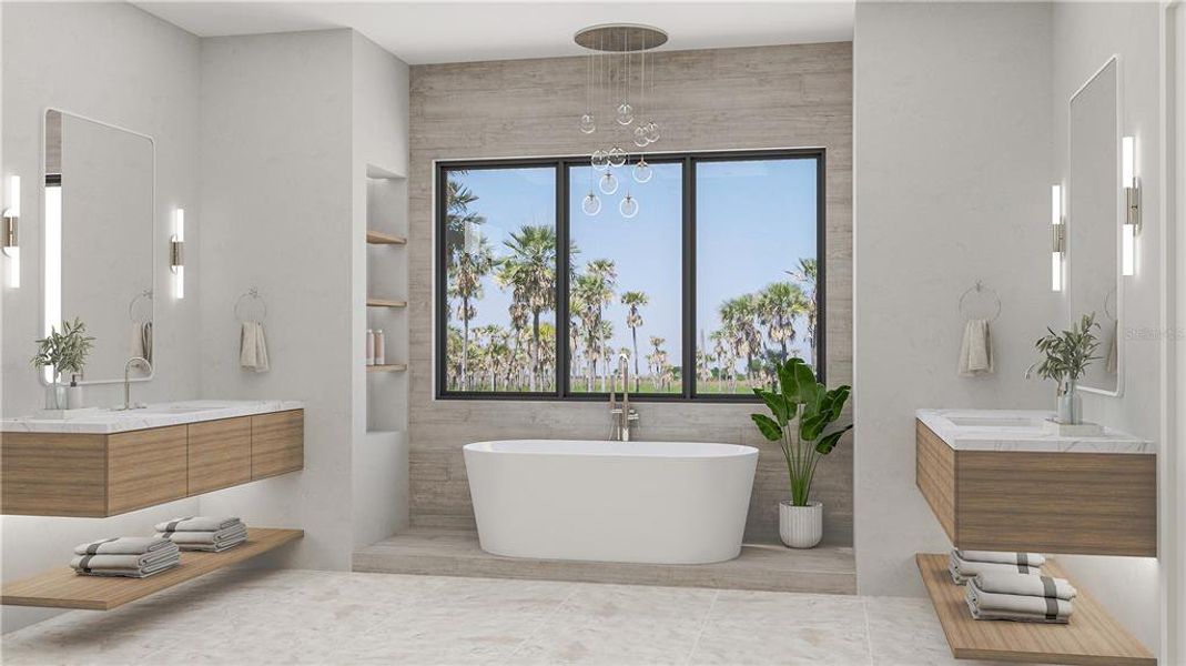 Furnished interior view inside a new home in , St. Petersburg (Image 10).