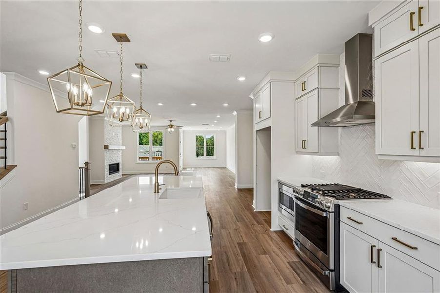 Furnished interior view inside a new home in Waterside Townhomes, Peachtree Corners (Image 7).