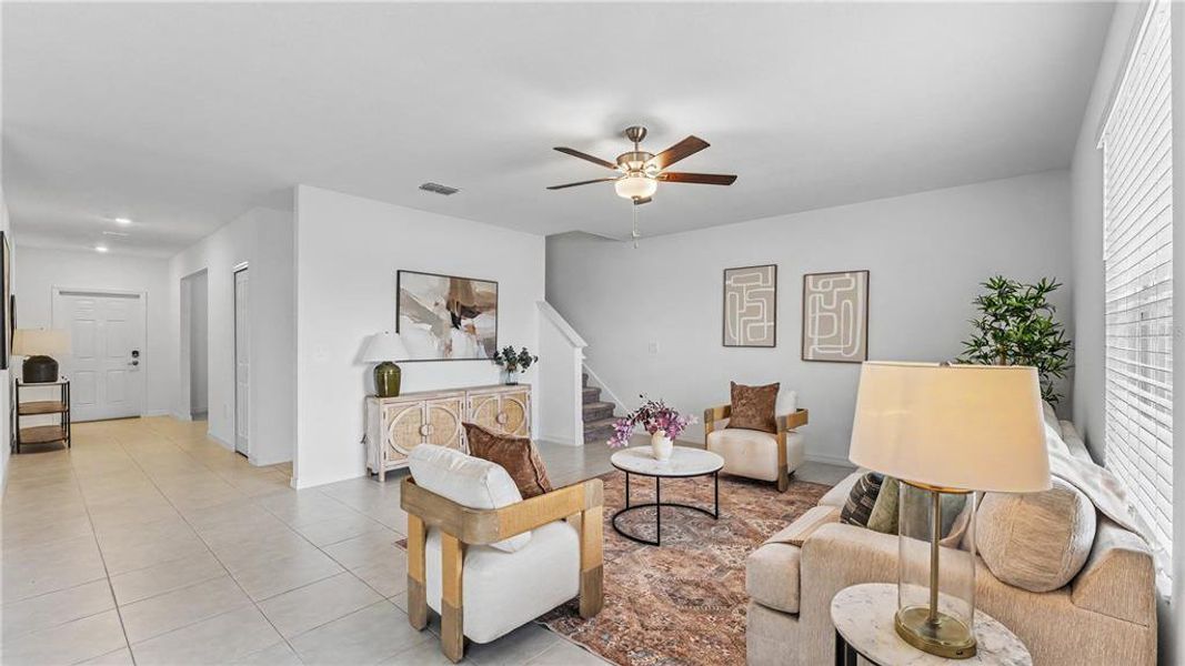 Furnished interior view inside a new home in Wind Meadows South, Bartow (Image 9).
