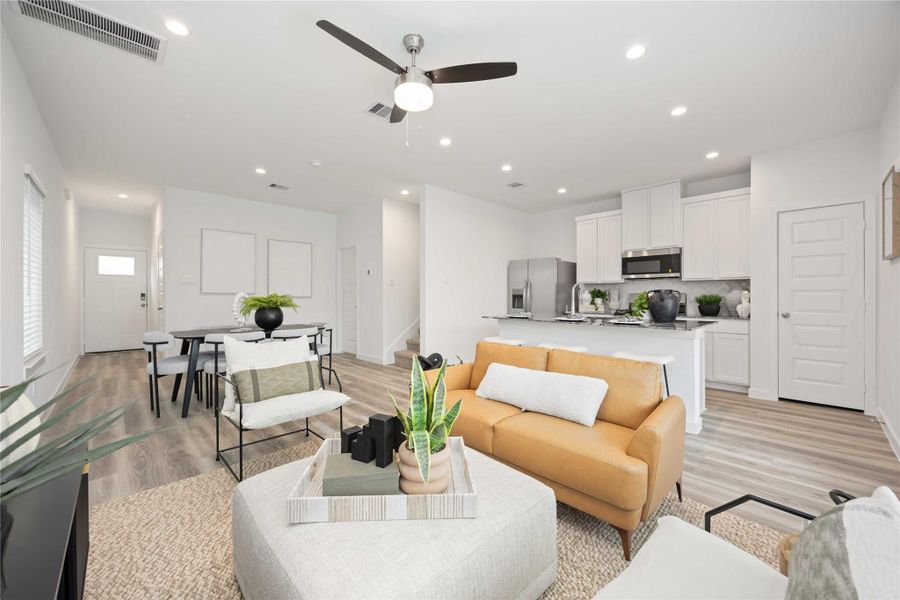 Furnished interior view inside a new home in Grand West, Houston (Image 5).