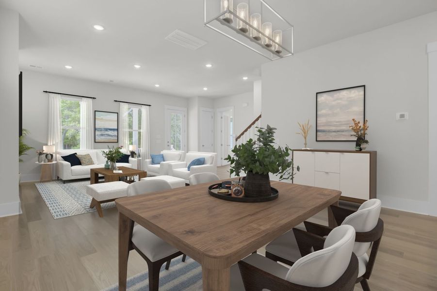 Dining Area and Family Room