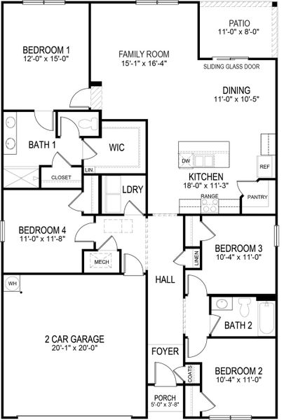 2D floor plan layout of this home in Isabel Estates, Knoxville, TN (Image 2). 2D floor plan layout of this home in Isabel Estates, Knoxville, TN (Image 2).