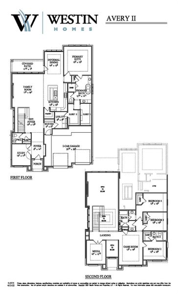 2D floor plan layout of this home in Cross Creek West - 55', Fulshear, TX (Image 3).
